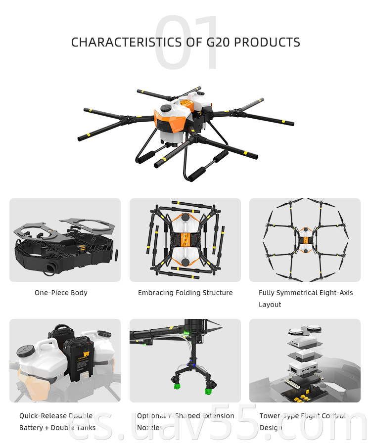 G20 Folding-Eight-Axis Quick Release Double Water Tank Frame